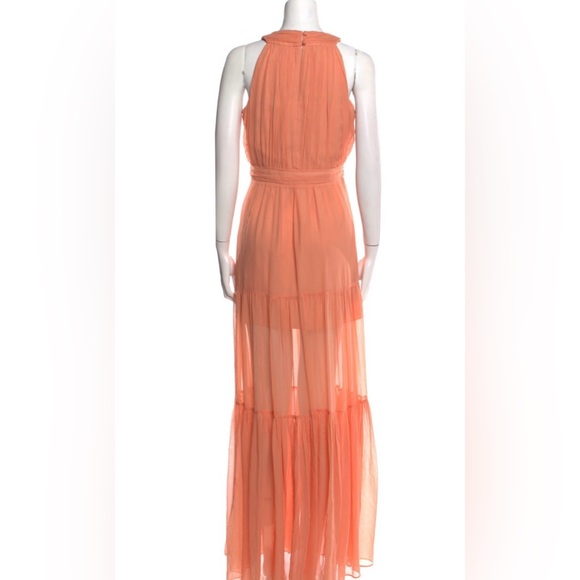 Veronica Beard Vibrant Orange Backless Dress